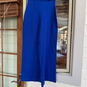 Elegant Royal Blue Wide Leg Pants